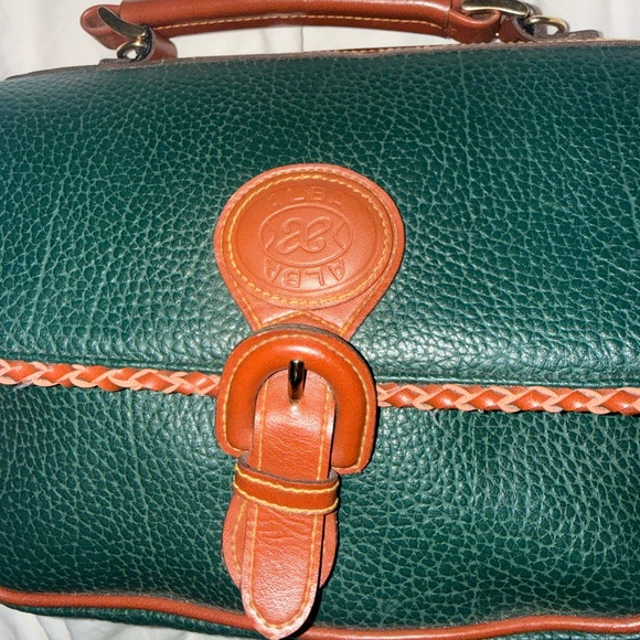 Alba Forest Green Satchel with Tan Accents - Picture 2 of 7
